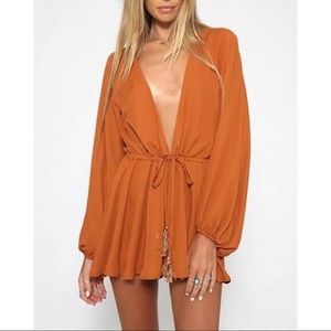Lioness burnt orange romper
